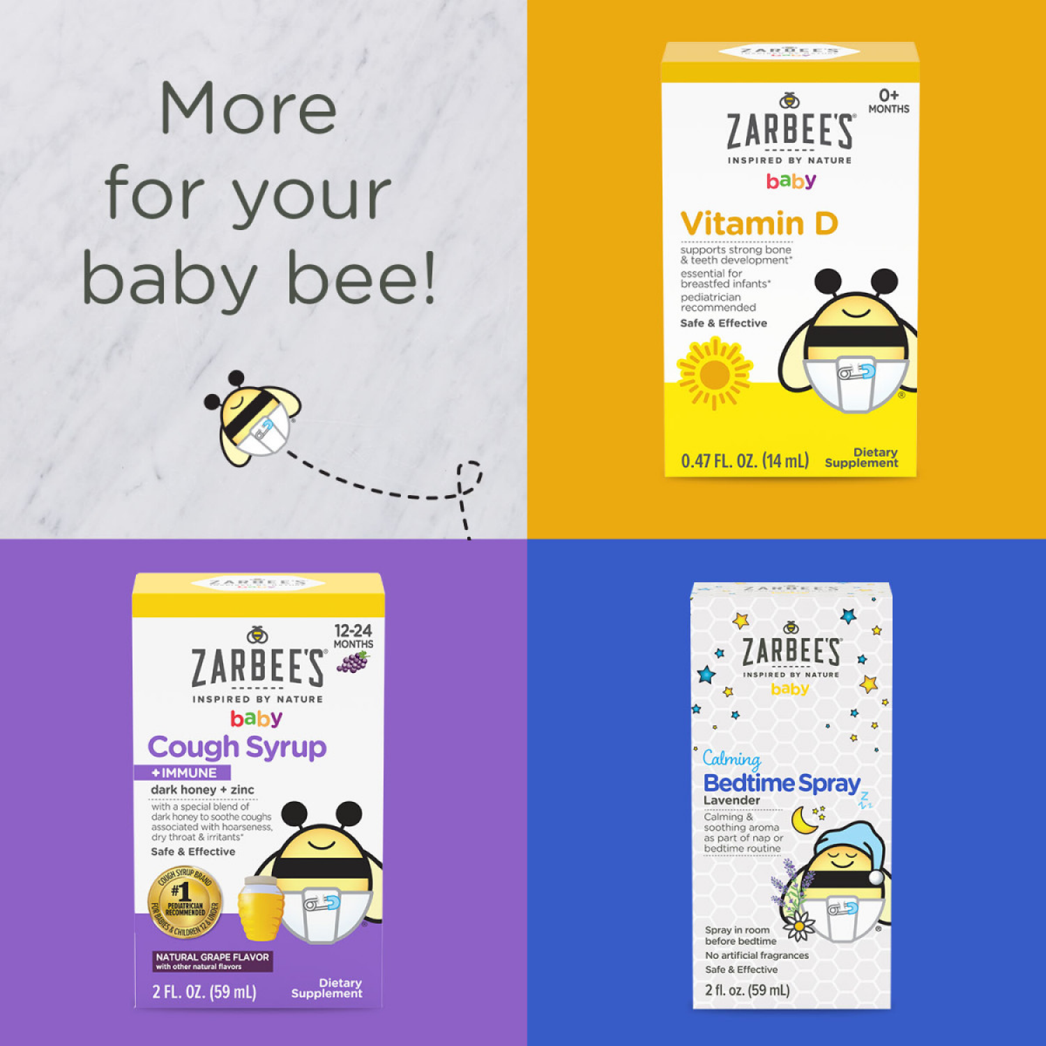 slide 3 of 5, Zarbee's Naturals Baby Nighttime Cough Syrup + Immune, Natural Honey Taste 2 Fl. Oz, 2 fl oz