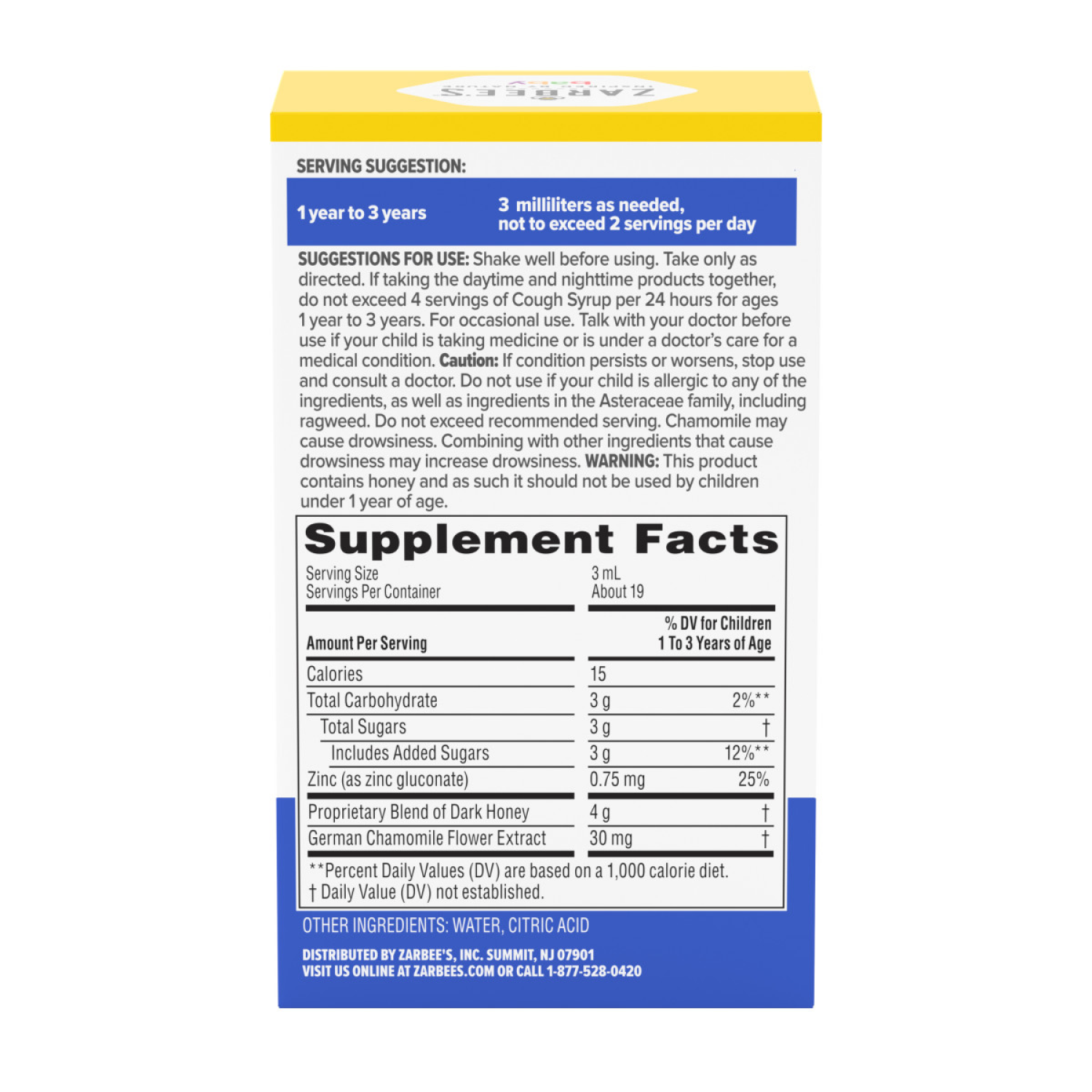 slide 4 of 5, Zarbee's Naturals Baby Nighttime Cough Syrup + Immune, Natural Honey Taste 2 Fl. Oz, 2 fl oz