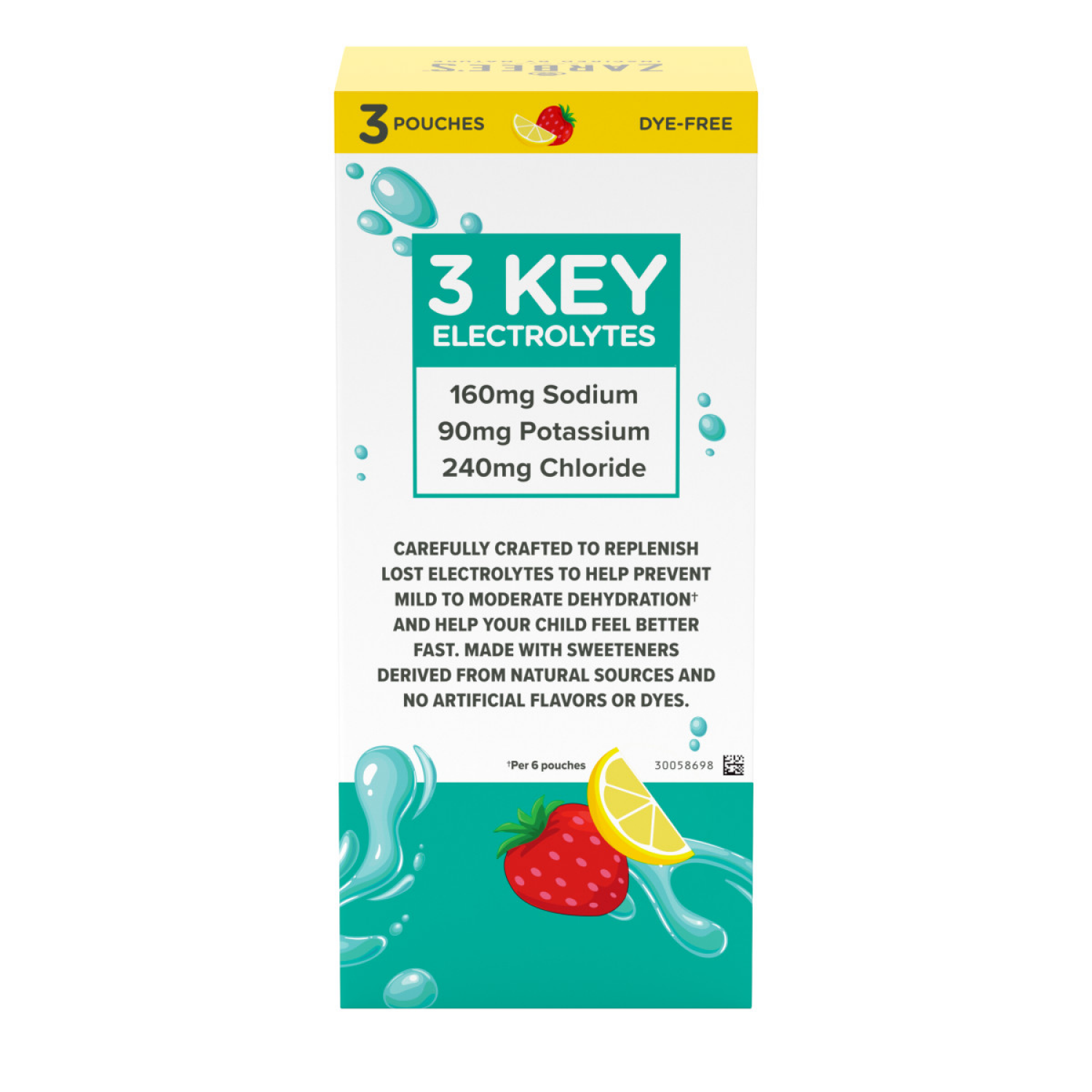 slide 6 of 8, Zarbee's Naturals Kids Triple Action Hydration Electrolyte Drink, Strawberry Lemonade Flavor, 5 Fl. Oz, Pack of 3, 3 ct