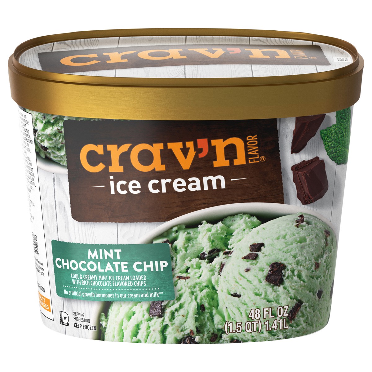 slide 4 of 4, Crav'n Flavor Mint Chocolate Chip Ice Cream 48 fl oz, 48 fl oz