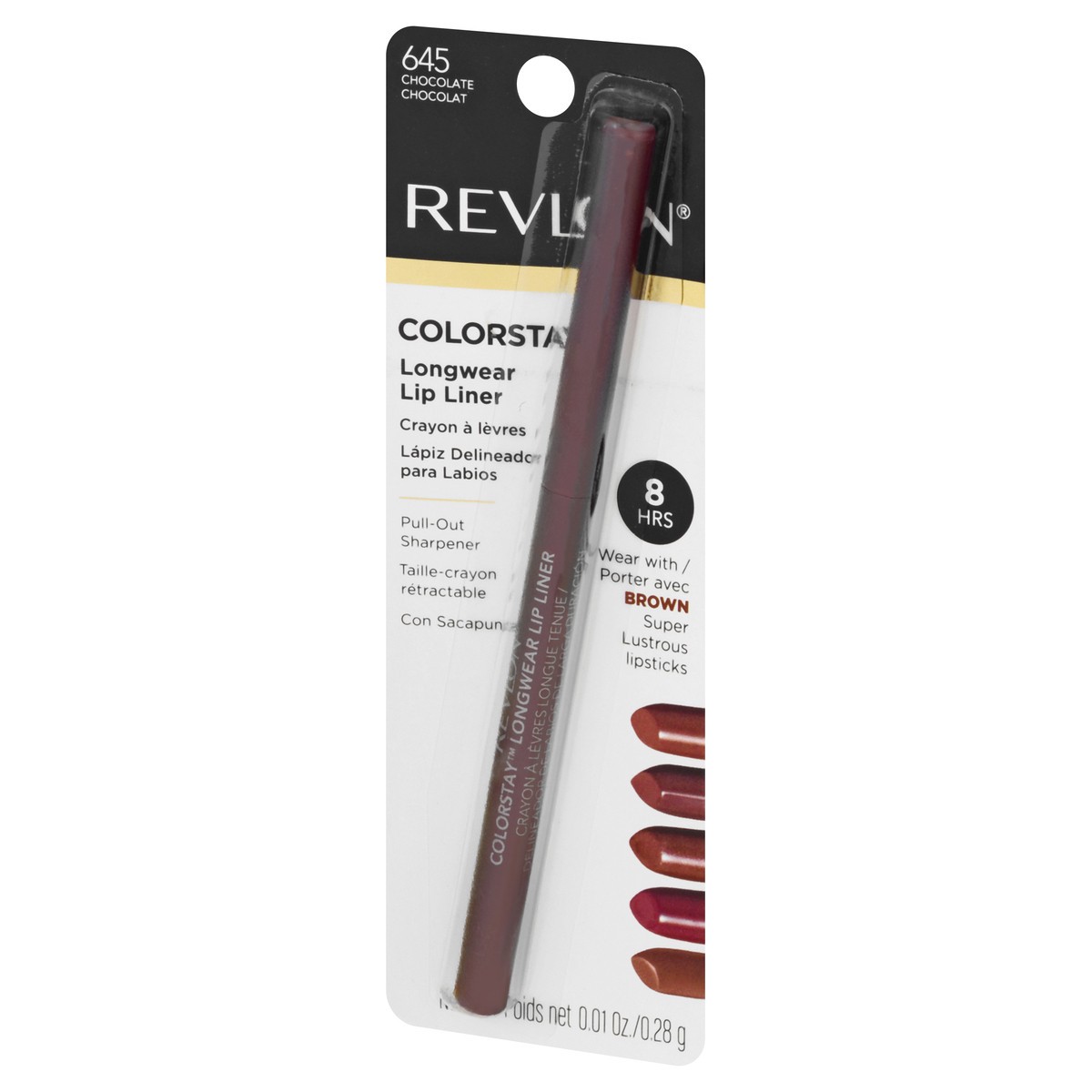 slide 2 of 9, Revlon Colorstay Lip Liner Chocolate, 1 ct