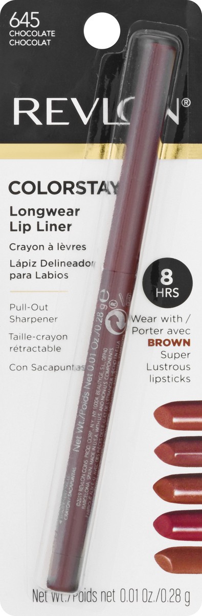 slide 9 of 9, Revlon Colorstay Lip Liner Chocolate, 1 ct