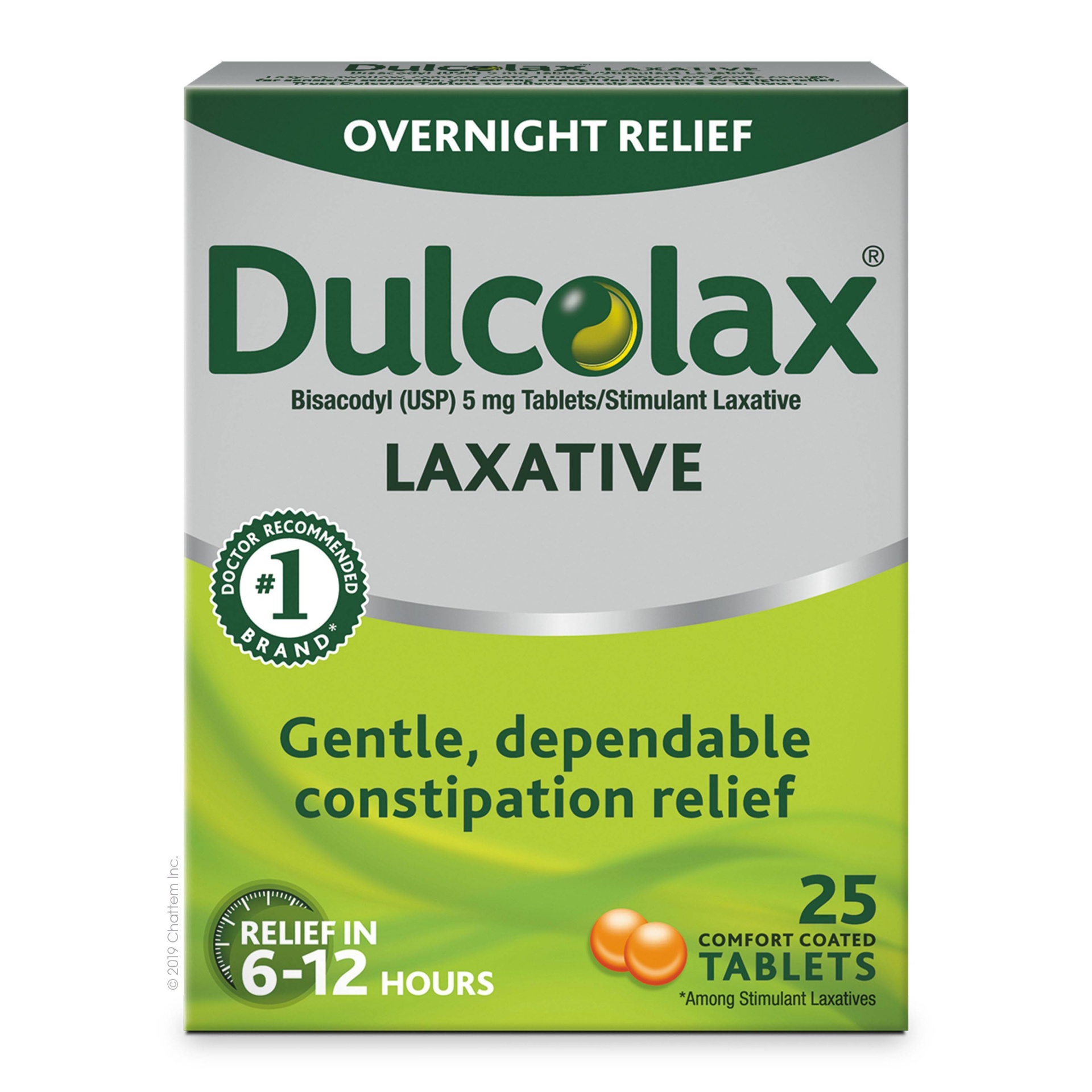 slide 1 of 6, Dulcolax Gentle And Predictable Overnight Relief Laxative Tablets, 25 ct