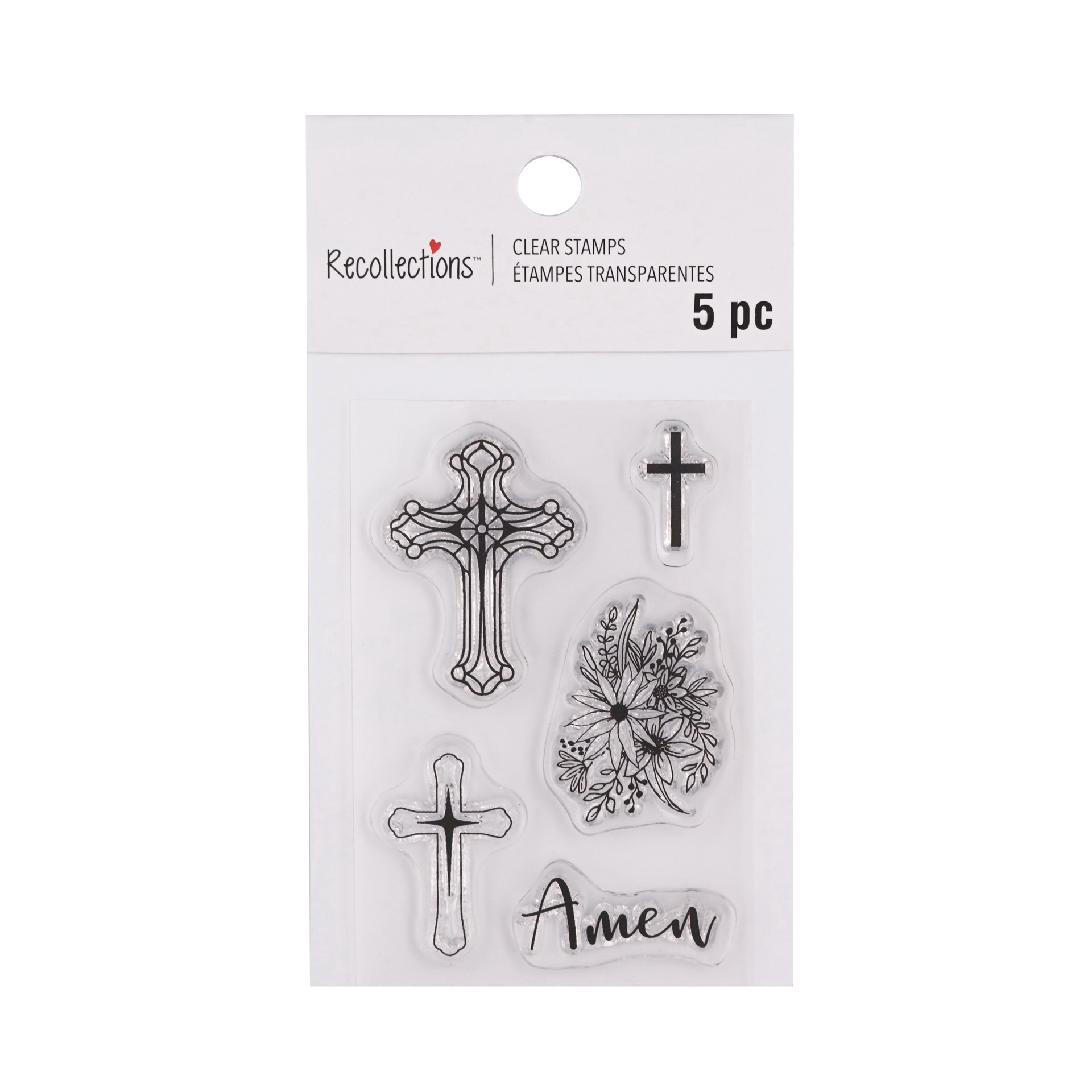 slide 3 of 3, Mini Faith Clear Stamp Set By Recollections, 2 in x 3 in