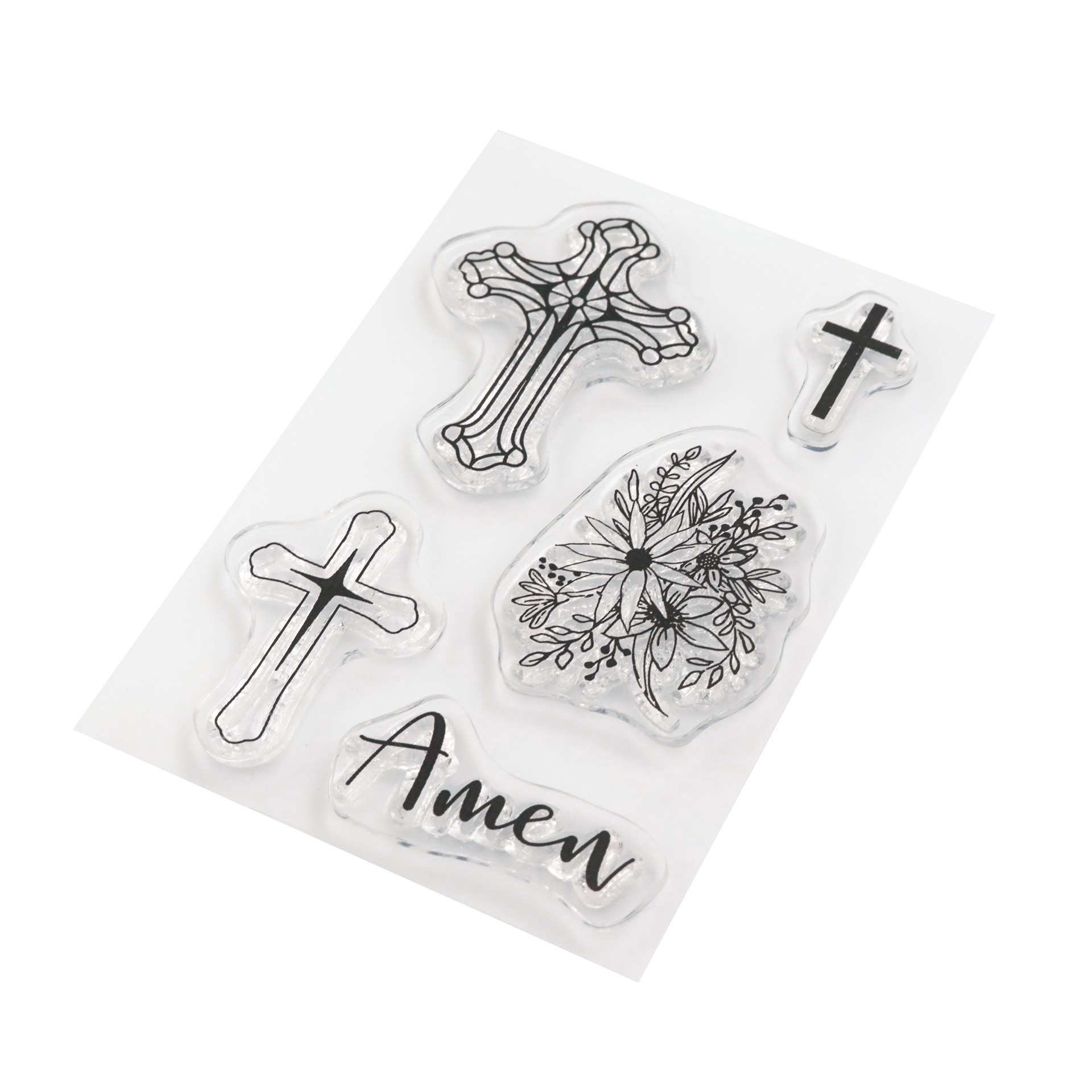 slide 2 of 3, Mini Faith Clear Stamp Set By Recollections, 2 in x 3 in