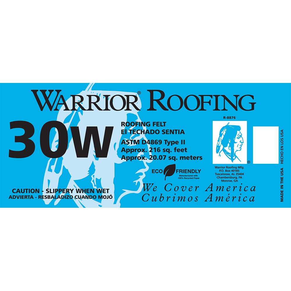 slide 6 of 6, Warrior Roofing 36-in x 72-ft 216-sq ft Felt Roof Underlayment, 1 ct