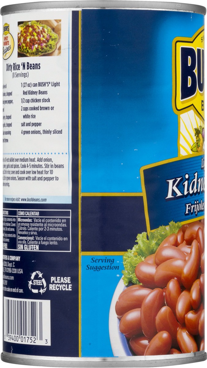 slide 7 of 10, Bush's Best BUSH'S Light Red Kidney Beans, 27 oz