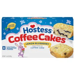 Hostess Coffee Cakes Lemon Blueberry Flavor with Other Natural Flavors, 11.6 oz Box (8 Pouches)