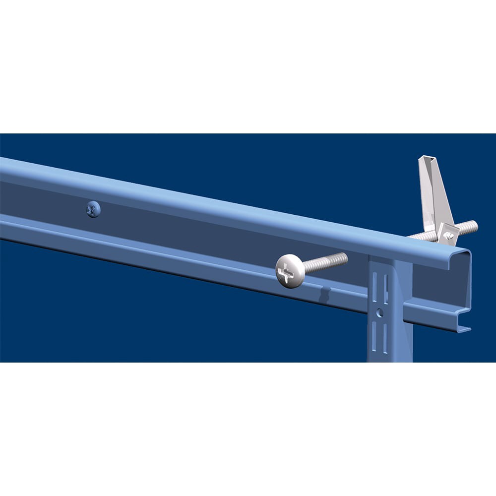 slide 5 of 6, ClosetMaid ShelfTrack 5-Pack 0.5-in Chrome Adjustable Mount Steel Back Clip, 1 ct