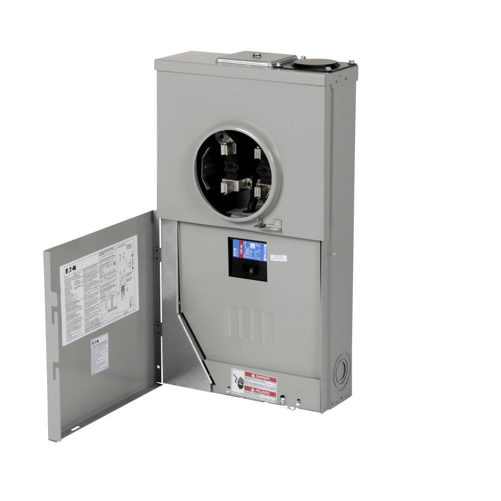 slide 2 of 6, Eaton Type BR 200 -Amp 4 -Spaces 8 -Circuit Outdoor Main Breaker Meter Combo Load Center, 1 ct