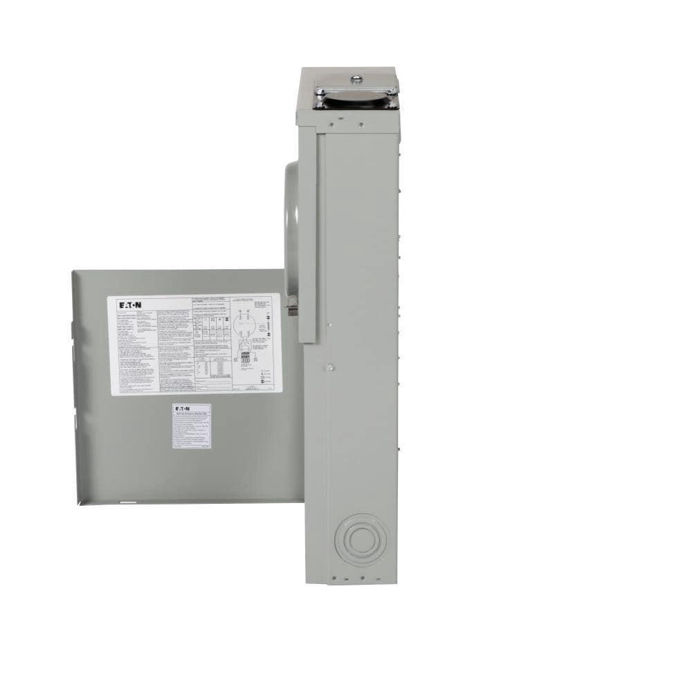 slide 3 of 6, Eaton Type BR 200 -Amp 4 -Spaces 8 -Circuit Outdoor Main Breaker Meter Combo Load Center, 1 ct