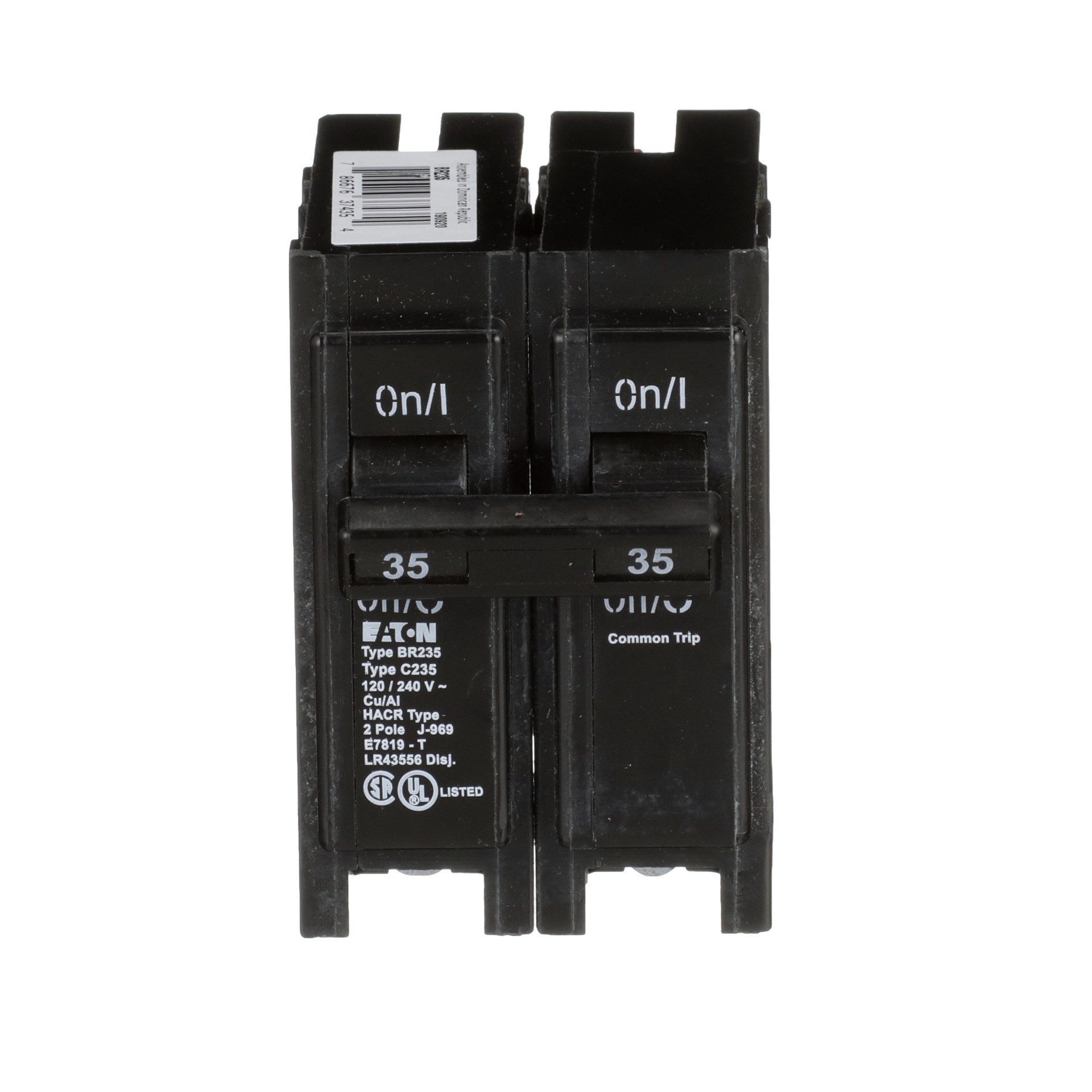 slide 1 of 6, Eaton Type BR 35-amp 2 -Pole Standard trip Circuit Breaker, 1 ct