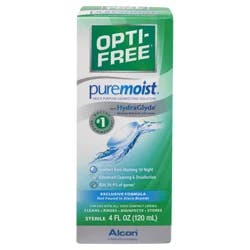 Opti-Free Puremoist Multi-Purpose with HydraGlyde Sterile Disinfecting Solution 4 fl oz
