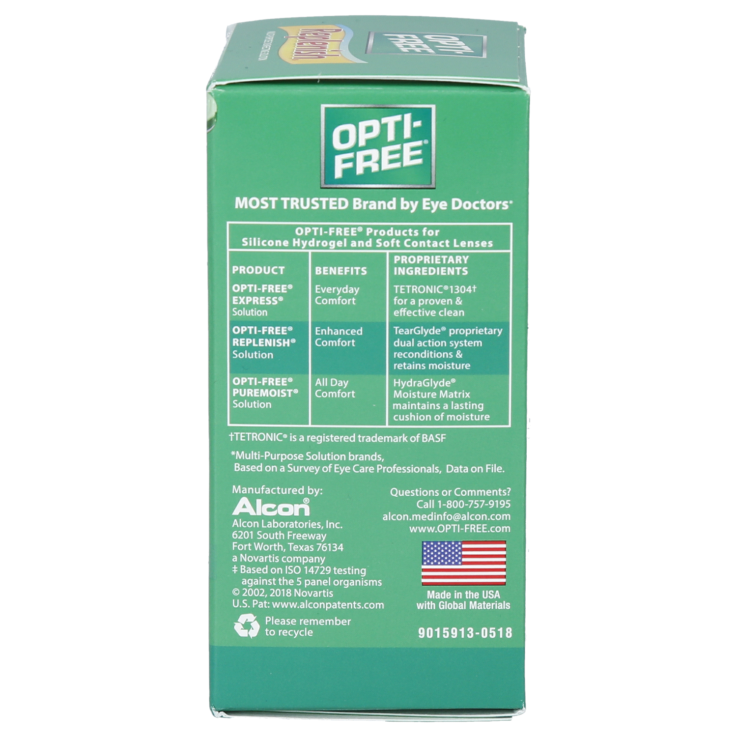 slide 2 of 3, OPTI-FREE Replenish Enhanced Comfort Multi Purpose Disinfecting Solutions, 2 fl oz