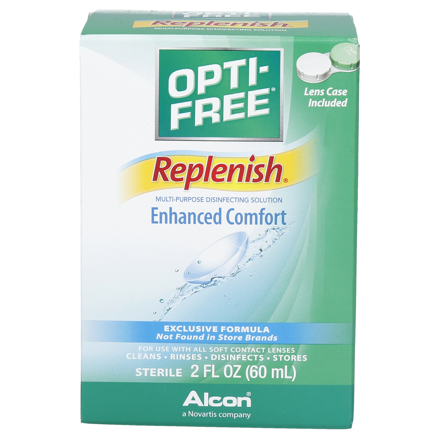 slide 1 of 3, OPTI-FREE Replenish Enhanced Comfort Multi Purpose Disinfecting Solutions, 2 fl oz