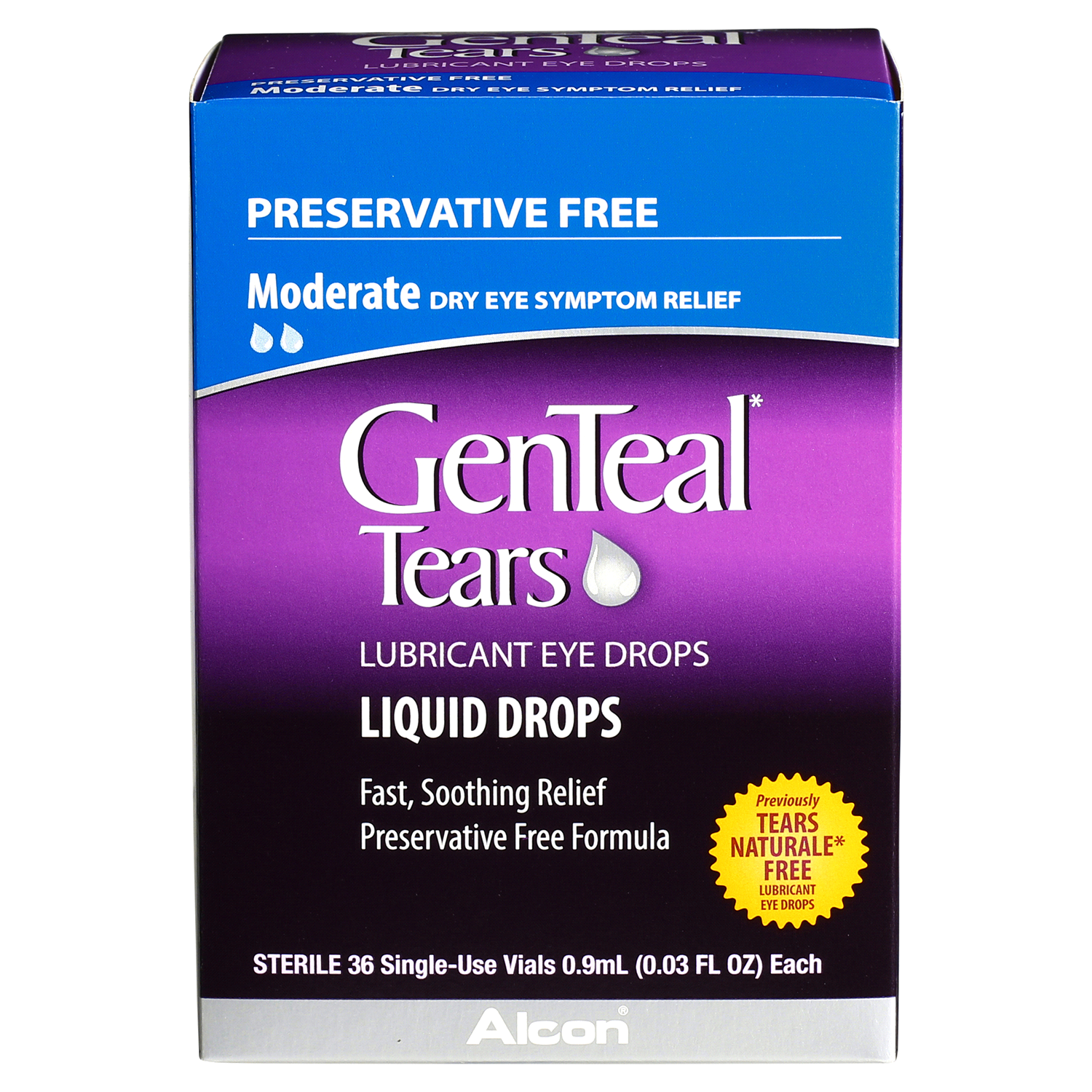 slide 1 of 2, GenTeal Lubricant Gel Drops - Moderate, 36 ct