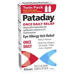 Pataday Once Daily Eye Allergy Itch Relief Drop 2 x 2.5 mL
