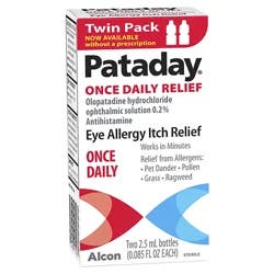 Pataday Once Daily Eye Allergy Itch Relief Drop 2 x 2.5 mL