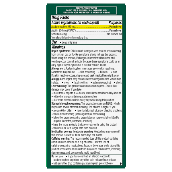 slide 10 of 29, Excedrin Migraine Pain Reliever, 100 ct