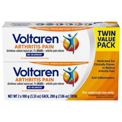 Voltaren NEW Easy Open Cap - Voltaren Arthritis Pain Gel for Powerful Topical Arthritis Pain Relief - 100 g x 2