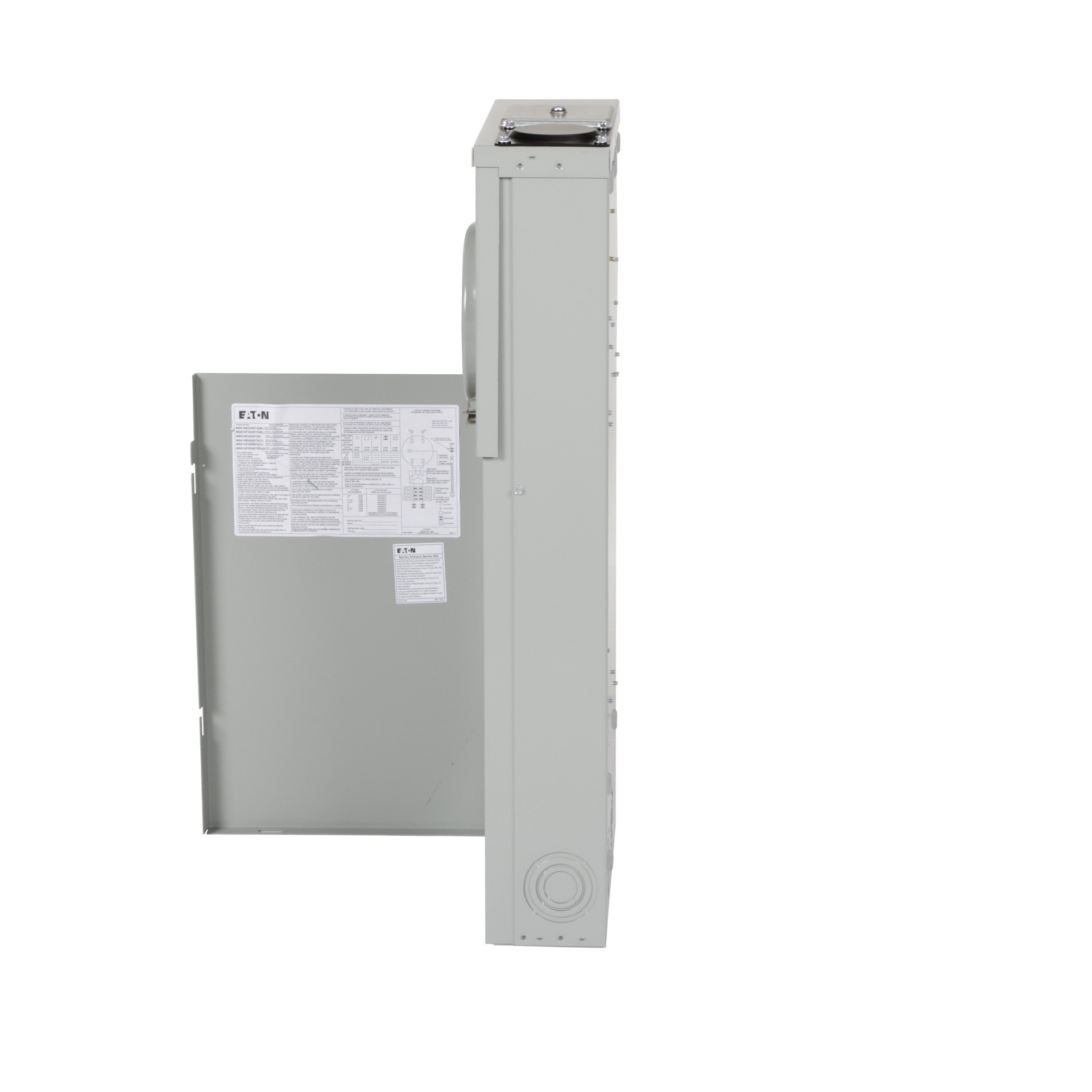 slide 3 of 6, Eaton Type BR 200 -Amp 8 -Spaces 16 -Circuit Outdoor Main Breaker Meter Combo Load Center, 1 ct