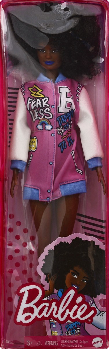 slide 6 of 10, Barbie Fashionistas Doll with Brunette Afro & Blue Lips 1 ea, 1 ct