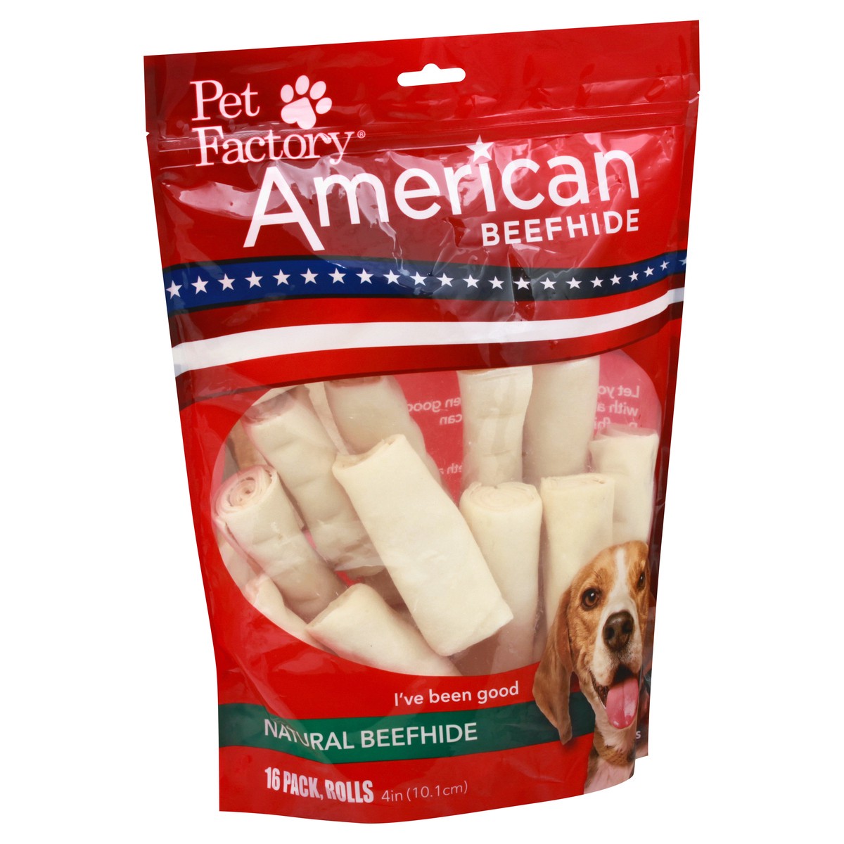 slide 5 of 9, Pet Factory American 4" Beefhide Value Chew Curls, 4 ft