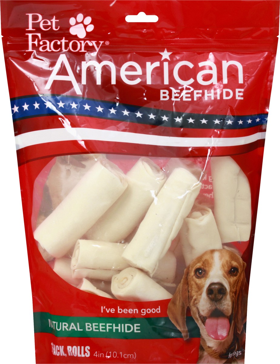 slide 7 of 9, Pet Factory American 4" Beefhide Value Chew Curls, 4 ft