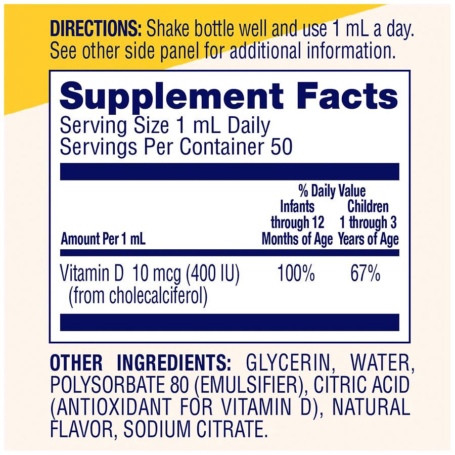 slide 5 of 5, IFCN Enfamil D-Vi-Sol Baby Vitamin D Drops, Vitamin Drops for Infants 50 mL, 50 ml