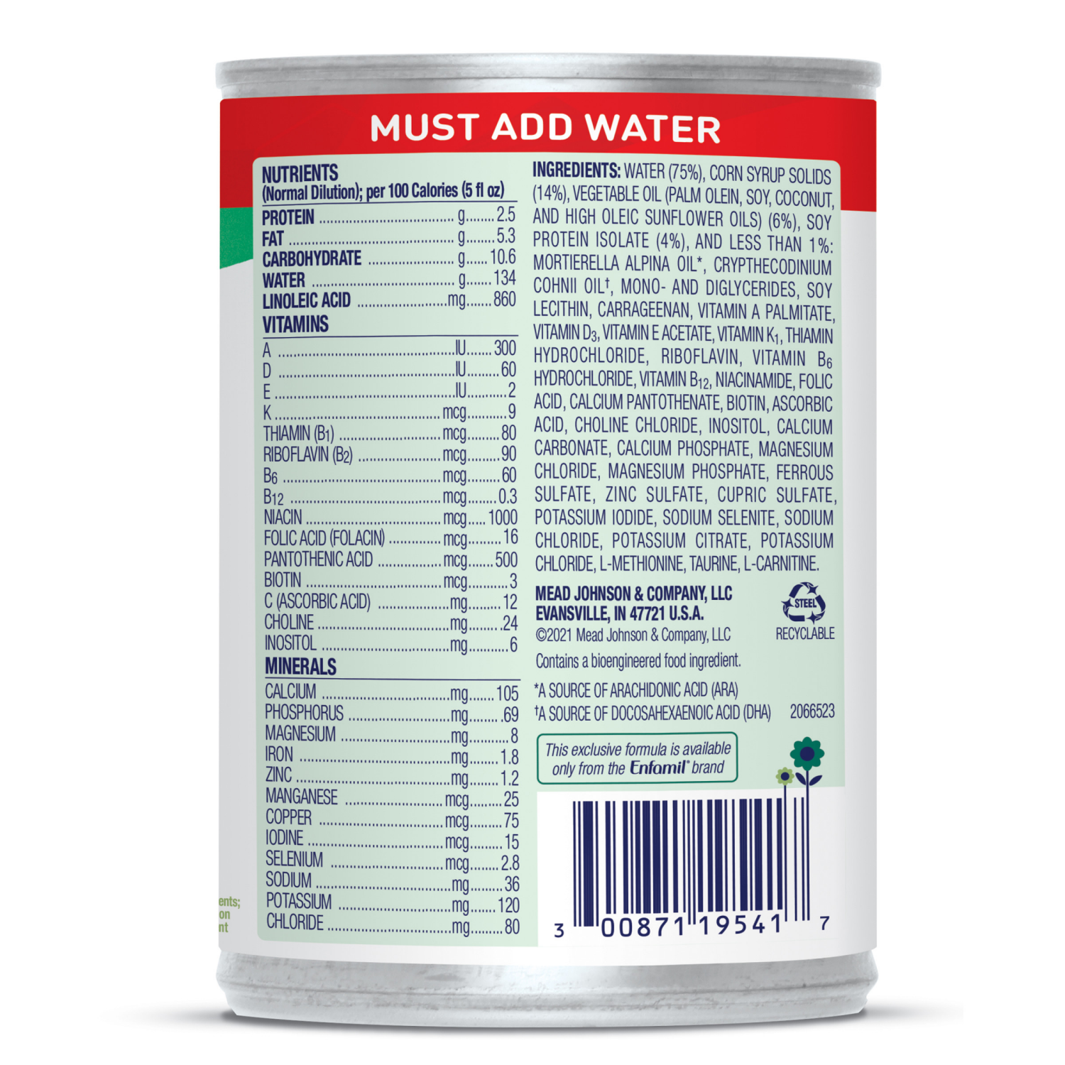 slide 2 of 6, Enfamil ProSobee Soy-Based Infant Formula for Sensitive Tummies, Lactose-Free, Milk-Free, and DHA for Brain Support, Plant-Sourced Protein, Concentrated Liquid Can, 13 Fl Oz, 13 fl oz