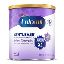 Enfamil Gentlease Baby Formula, Reduces Fussiness, Crying, Gas and Spit-up in 24 hours, DHA & Choline to support Brain development, Value Powder Can, 12.4 Oz