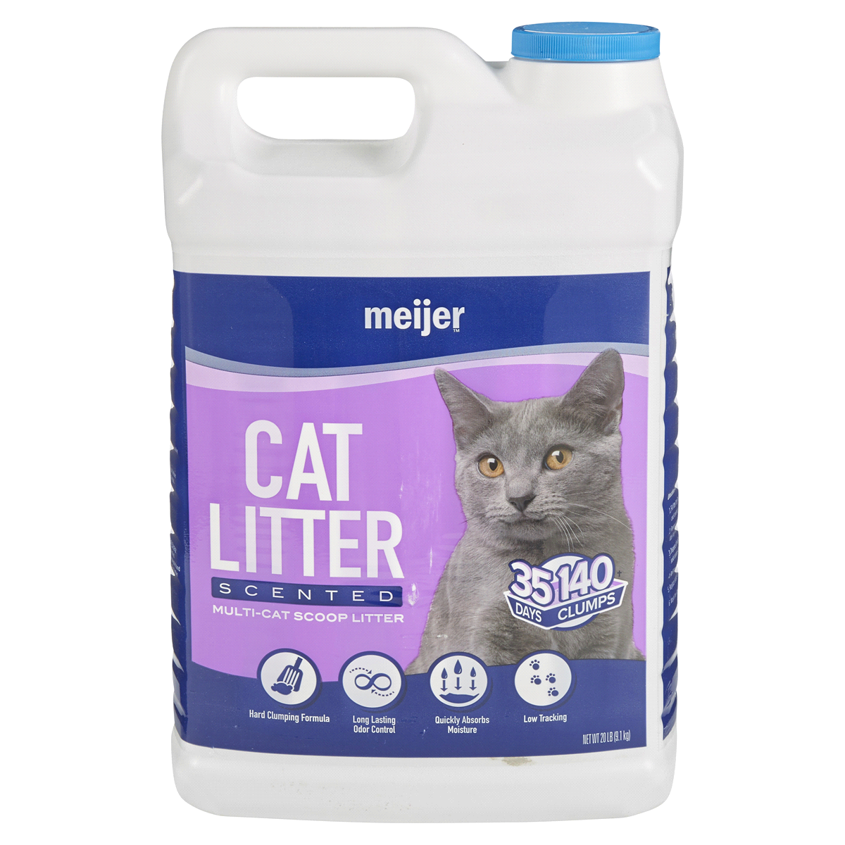 slide 1 of 5, Meijer Clumping Cat Litter, Scented, 20 lb