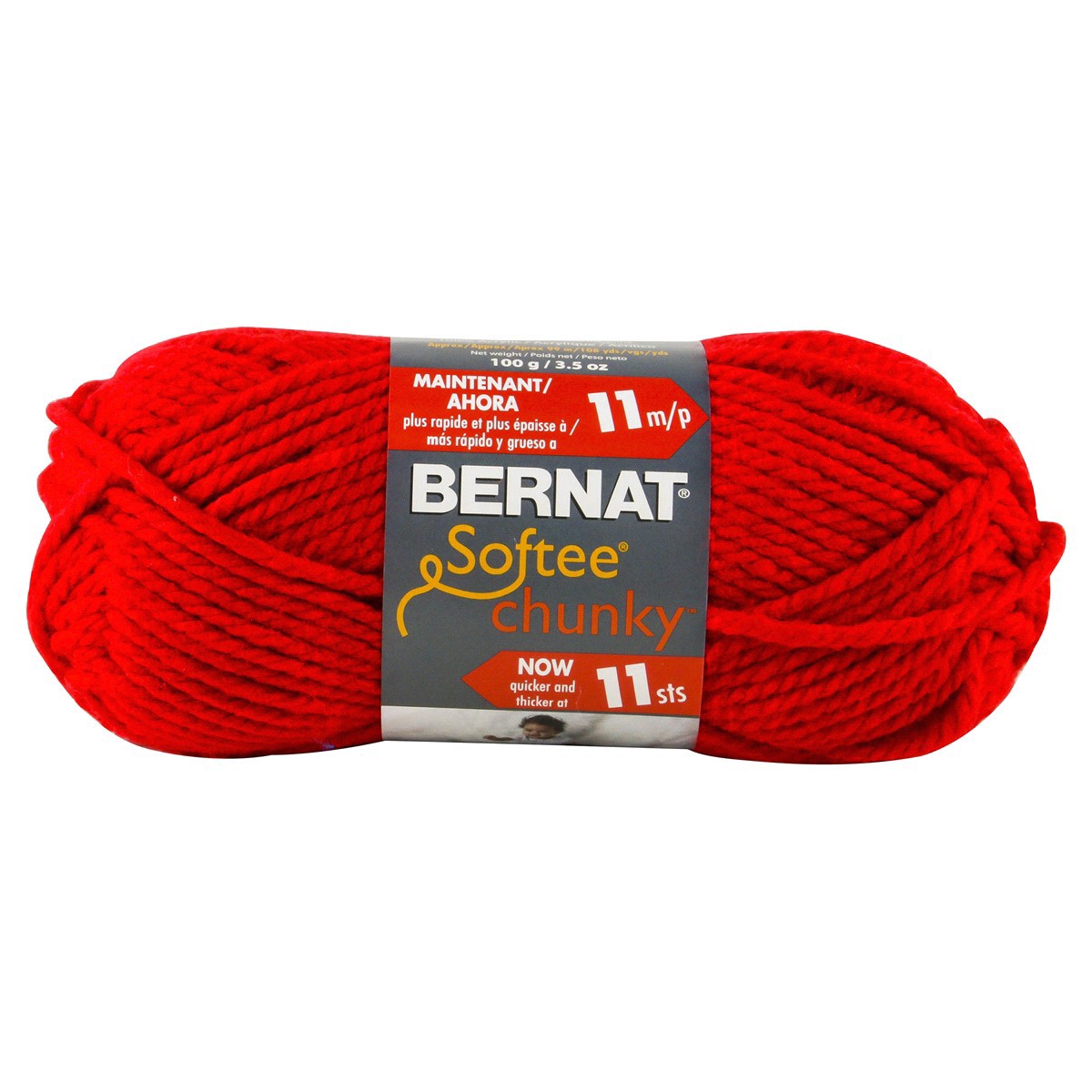 slide 1 of 13, Bernat Softee Chunky Yarn, Berry Red, 1 ct