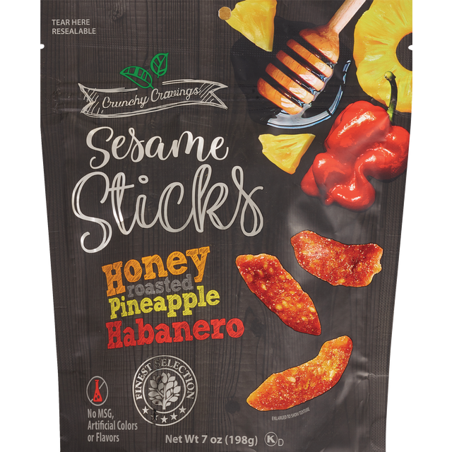 slide 1 of 1, Crunchy Cravings Pnapl Hbnero Hny Sticks - 7 oz, 7 oz