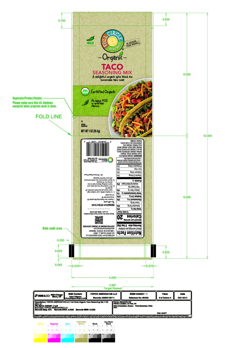 slide 10 of 18, Full Circle Market Organic Mild Taco Seasoning Mix - 1 oz, 1 oz