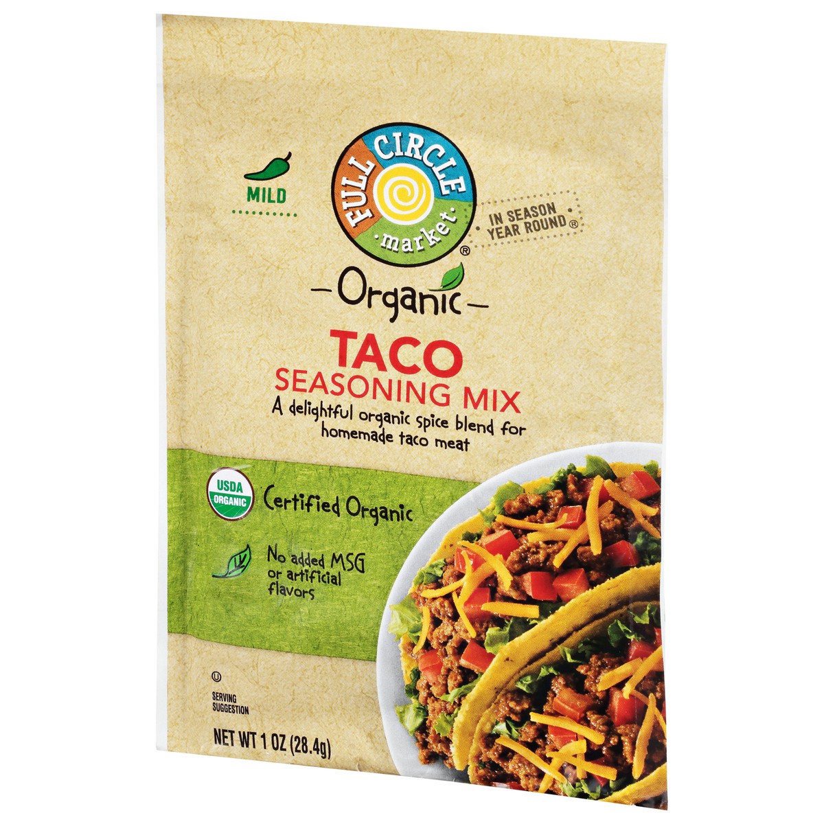 slide 2 of 18, Full Circle Market Organic Mild Taco Seasoning Mix - 1 oz, 1 oz