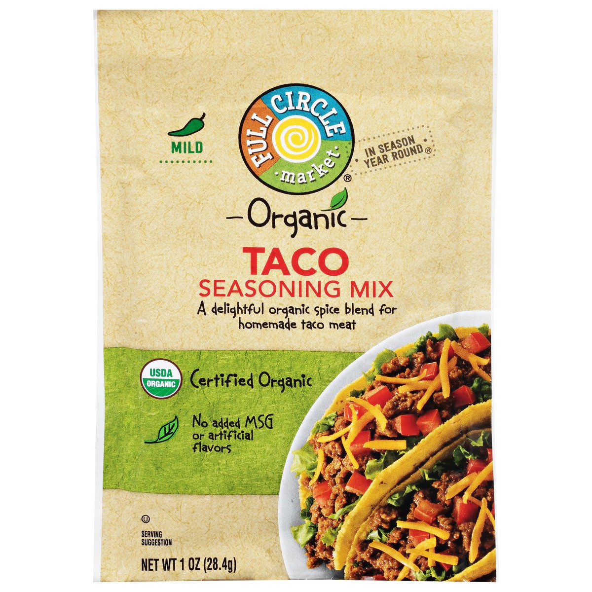 slide 13 of 18, Full Circle Market Organic Mild Taco Seasoning Mix - 1 oz, 1 oz