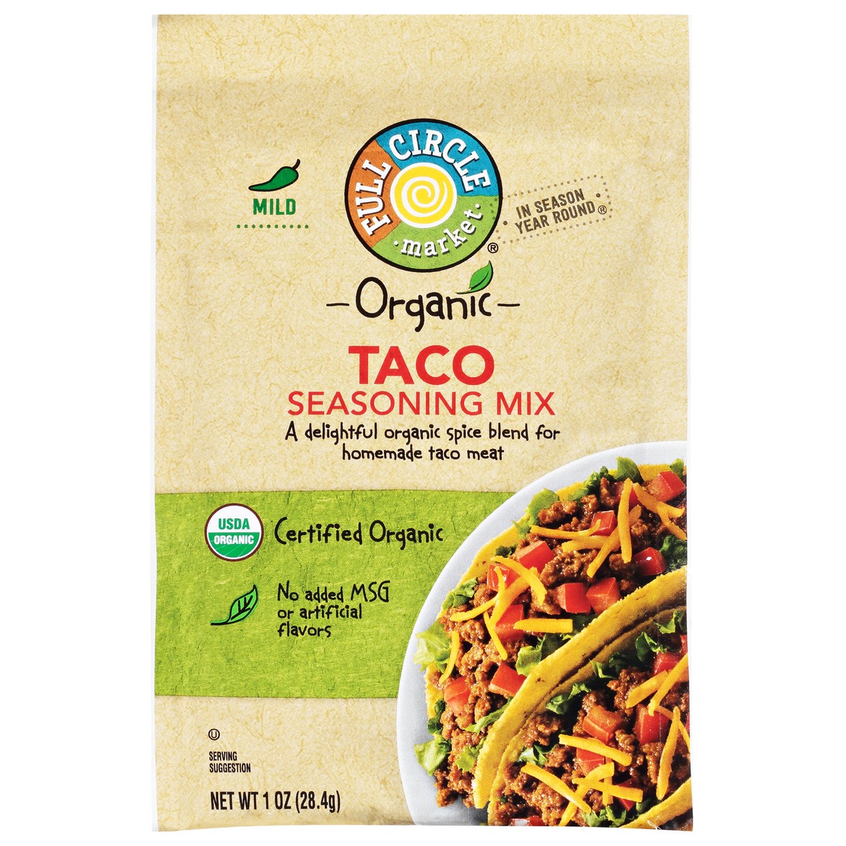 slide 12 of 18, Full Circle Market Organic Mild Taco Seasoning Mix - 1 oz, 1 oz