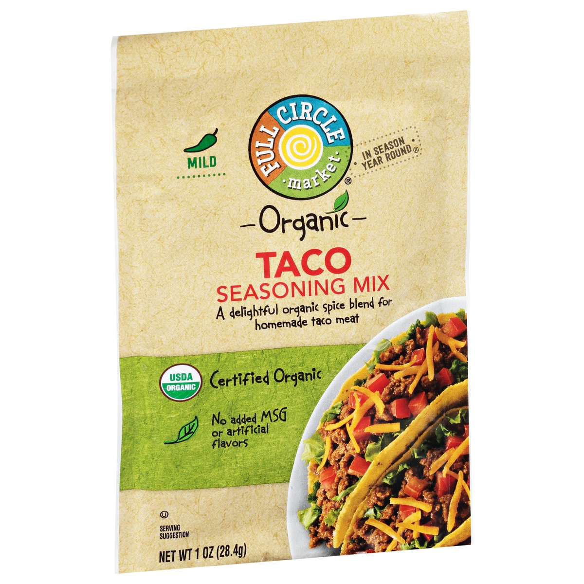 slide 8 of 18, Full Circle Market Organic Mild Taco Seasoning Mix - 1 oz, 1 oz
