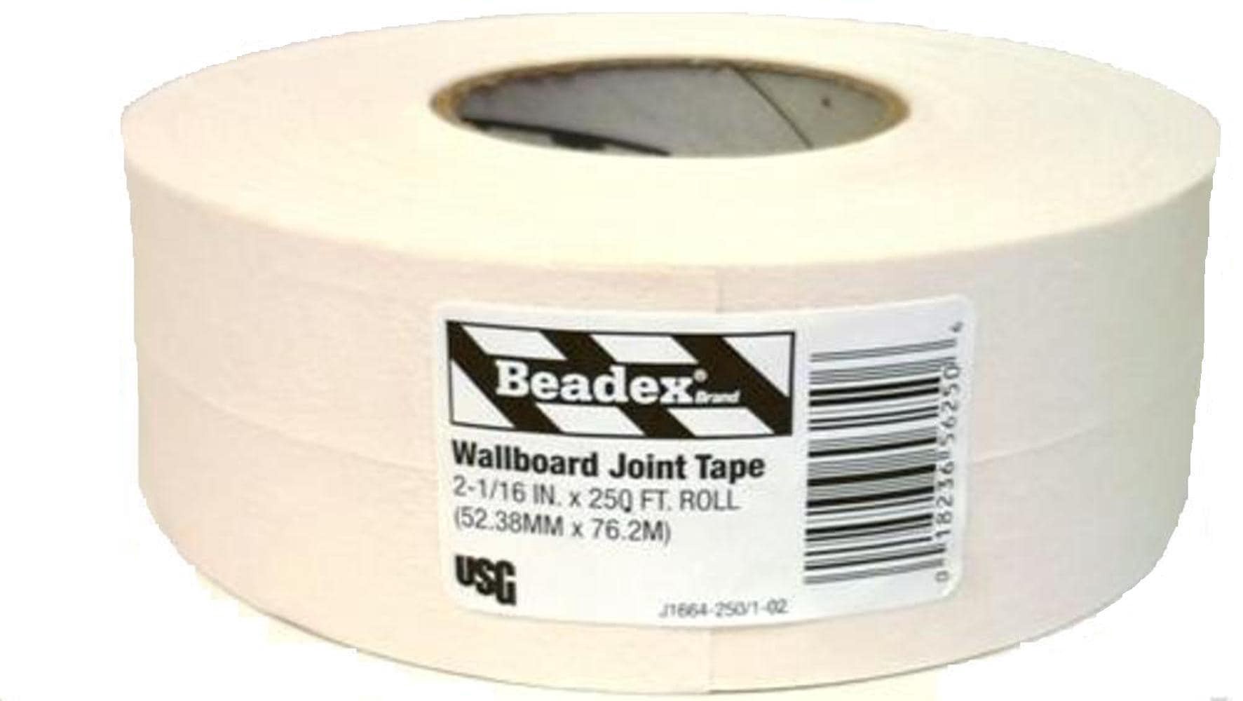 slide 2 of 6, BEADEX Brand 2.0625-in x 250-ft Solid Drywall Joint tape, 1 ct