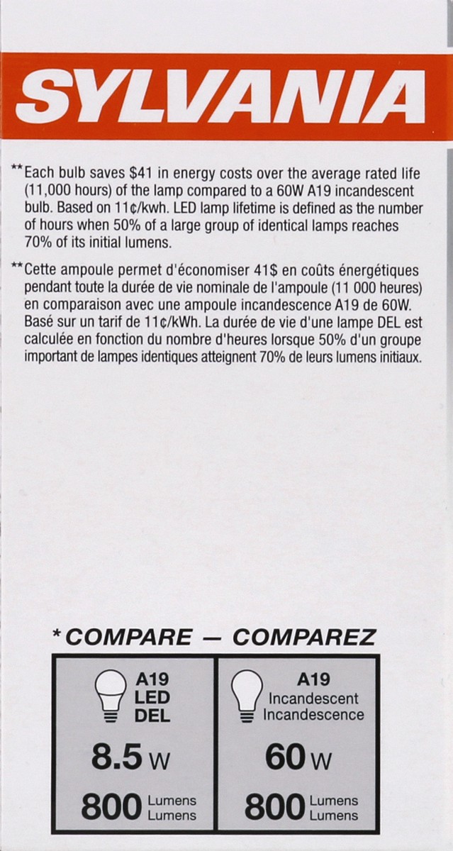 slide 2 of 5, Sylvania Light Bulbs 4 ea, 4 ct