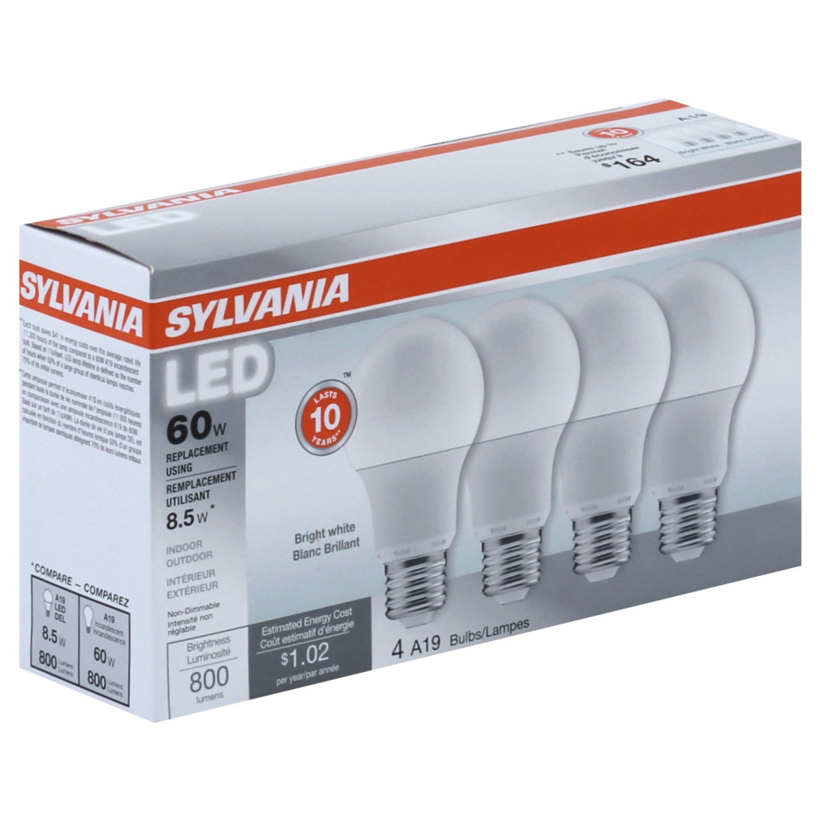 slide 4 of 5, Sylvania Light Bulbs 4 ea, 4 ct