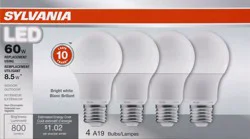 Sylvania Light Bulbs 4 ea