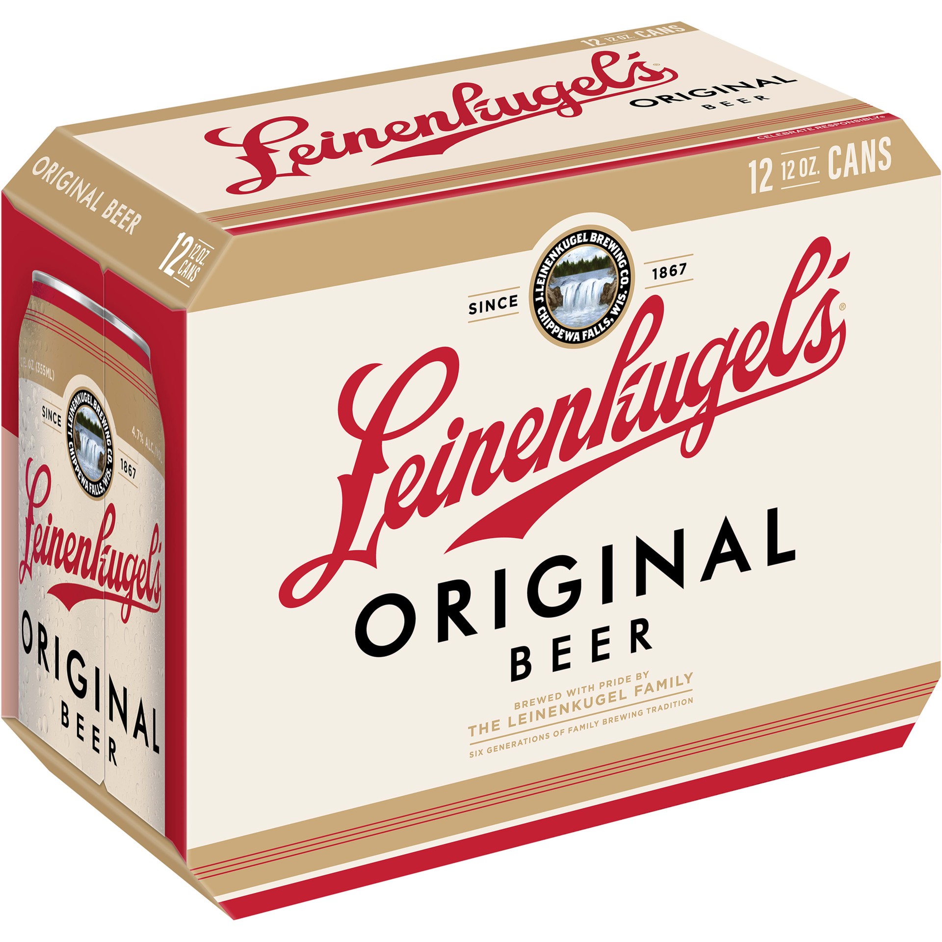 slide 3 of 5, Leinenkugel's Original Lager Beer, 4.7% ABV, 12 Pack, 12 fl. oz. Cans, 12 fl oz