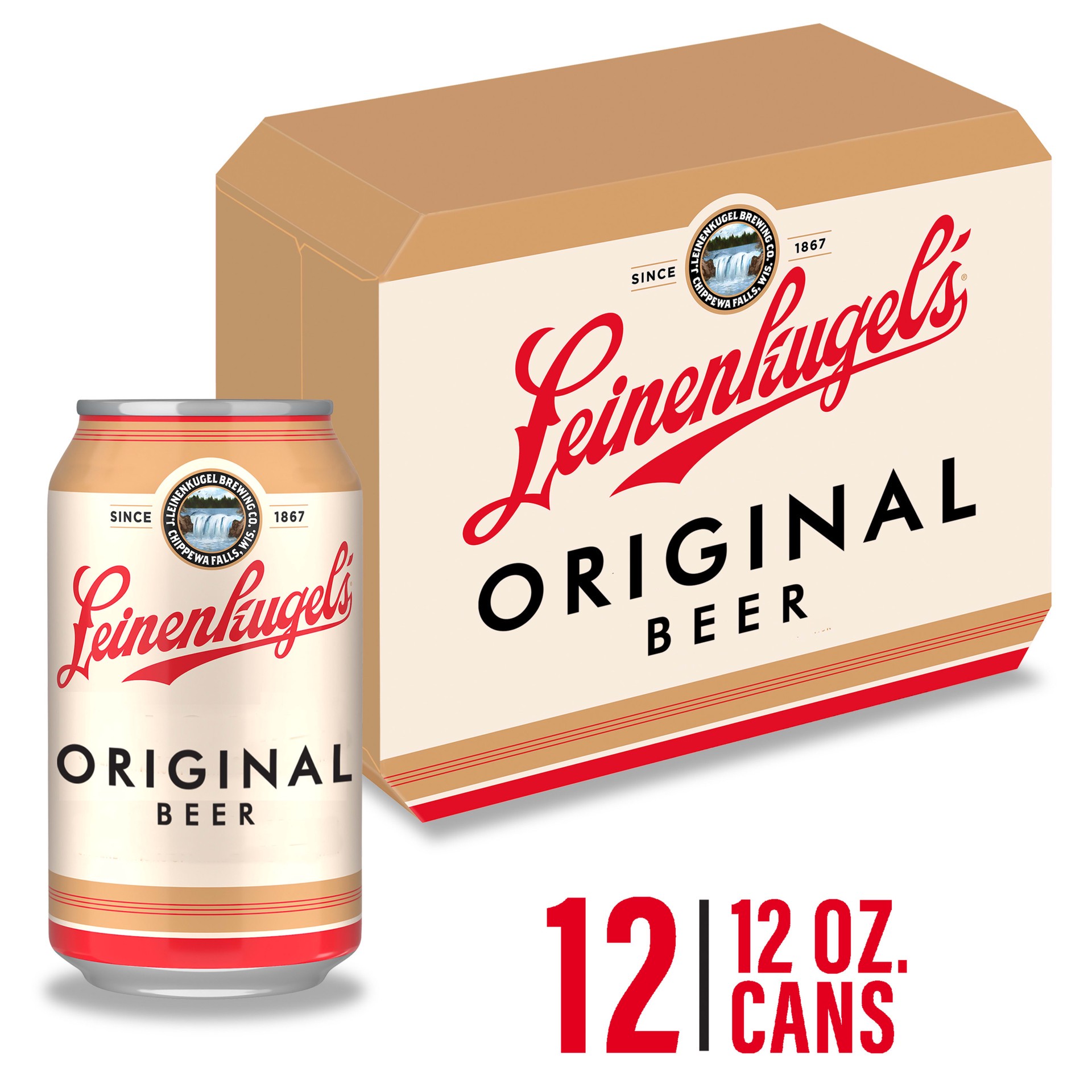 slide 1 of 5, Leinenkugel's Original Lager Beer, 4.7% ABV, 12 Pack, 12 fl. oz. Cans, 12 fl oz