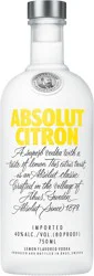 Absolut Citron Lemon Flavored Vodka