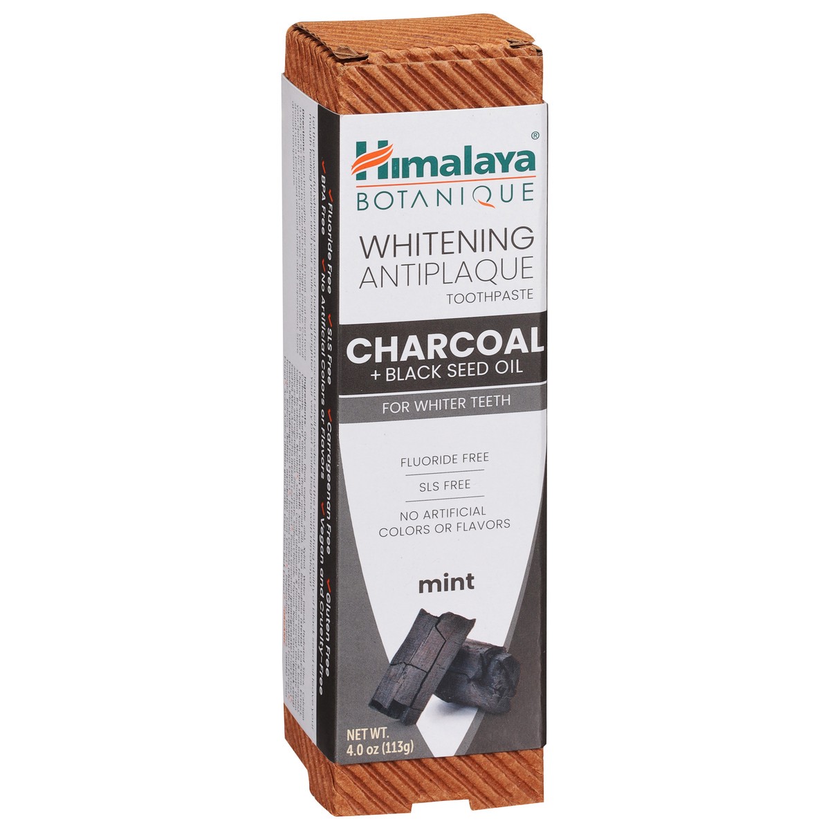 slide 6 of 9, Himalaya Botanique Charcoal + Black Seed Oil Whitening Antiplaque Mint Toothpaste 4.0 fl oz, 4 fl oz