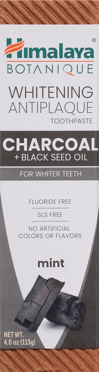 slide 2 of 9, Himalaya Botanique Charcoal + Black Seed Oil Whitening Antiplaque Mint Toothpaste 4.0 fl oz, 4 fl oz