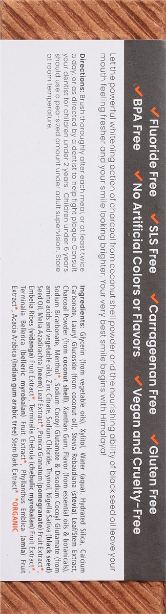 slide 5 of 9, Himalaya Botanique Charcoal + Black Seed Oil Whitening Antiplaque Mint Toothpaste 4.0 fl oz, 4 fl oz