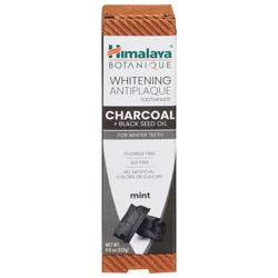 Himalaya Botanique Charcoal + Black Seed Oil Whitening Antiplaque Mint Toothpaste 4.0 fl oz